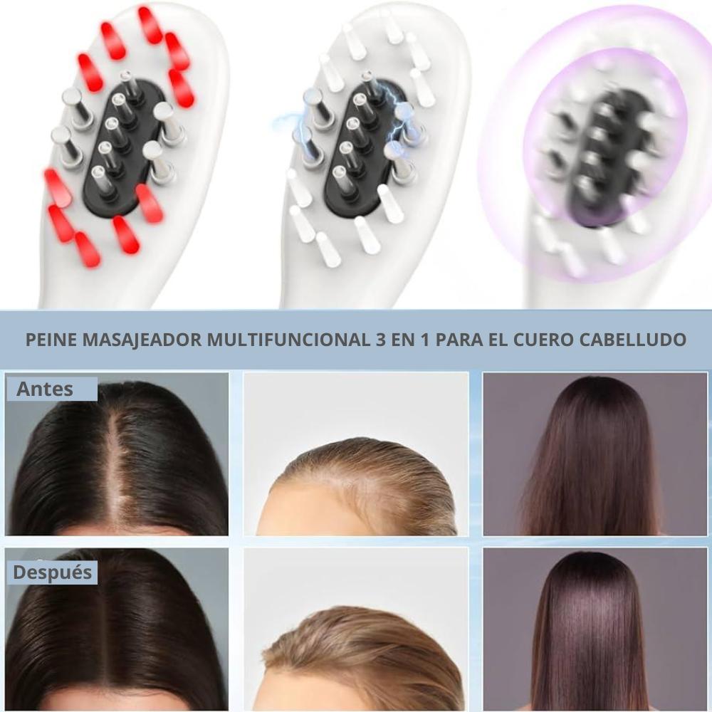 Cepillo Eléctrico Para El Cuero Cabelludo 2 en 1
